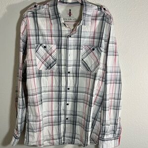 Buffalo Button Down Mens Sz XL Long Sleeve Shirt western plaid causal